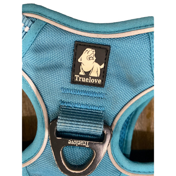 TRUE LOVE Dog Harness No Pull Nylon Reflective Pet Harness Adjustable Blue Mediu - Picture 4 of 6